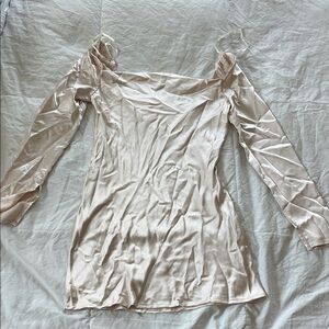 Princess Polly Satin Dress in Cream